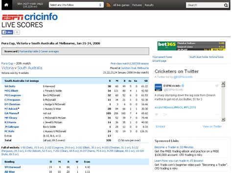 espncricinfo live score